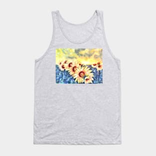 Sunset and sunflowers Tank Top